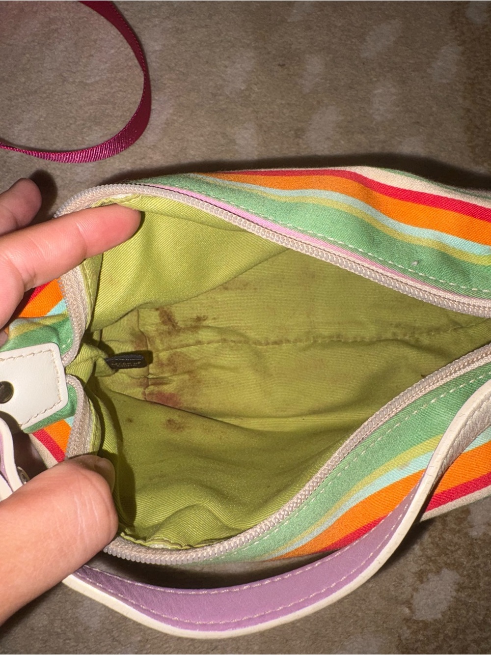 Coach Rainbow Striped Mini Canvas shoulder bag - Picture 9 of 9